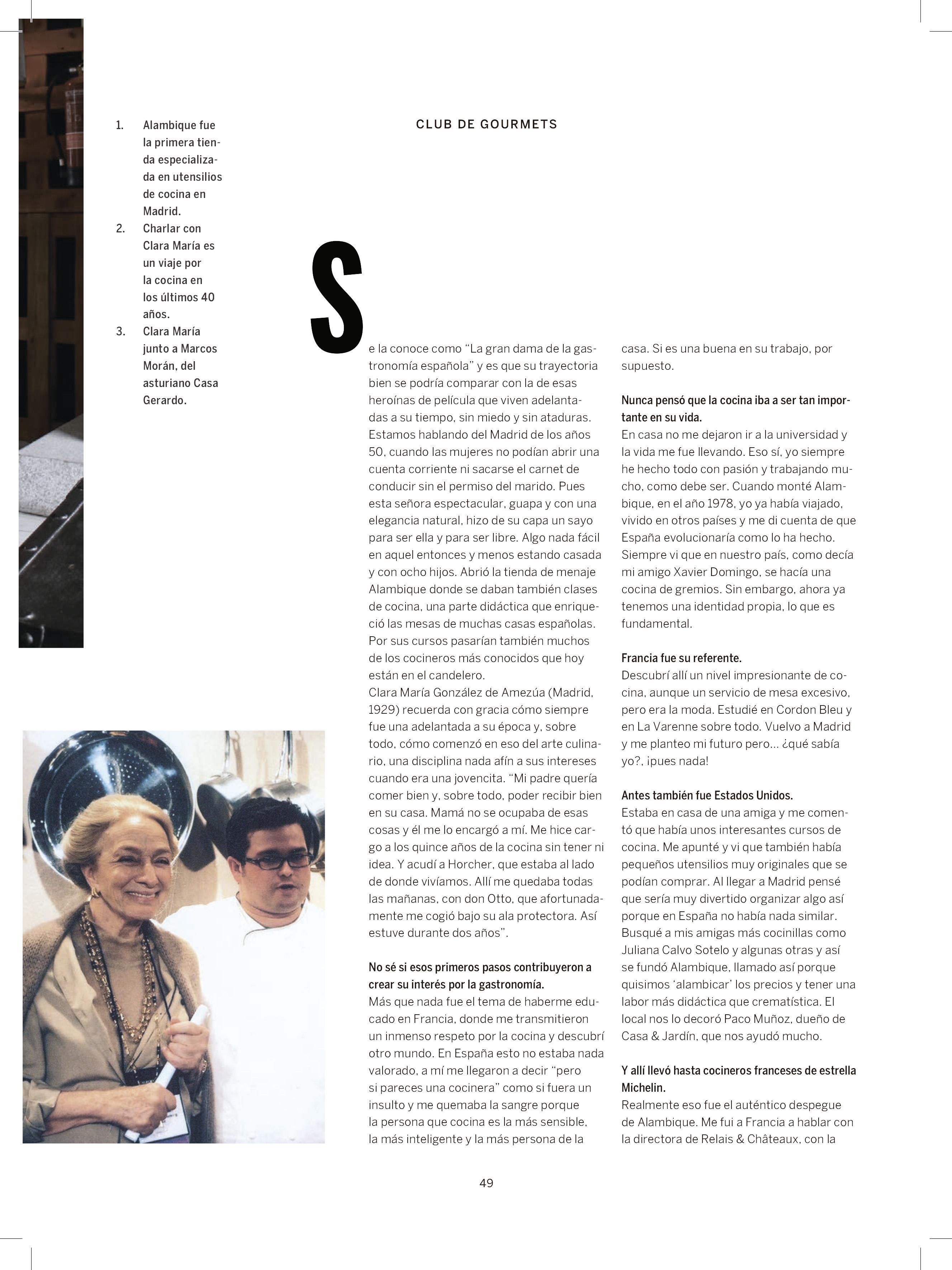 entrevista a clara maria grupo gourmets 2
